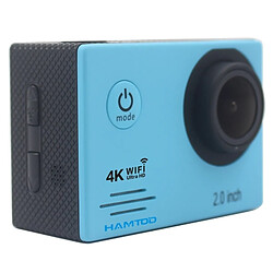 Wewoo Caméra sport UHD 4K WiFi 16.0MP avec boîtier étanche et télécommande, Generalplus 4247, écran LCD 2,0 pouces, objectif grand angle 120 degrés, accessoires de luxe (Bleu)