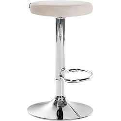 Acheter Non Lot de 2 tabourets de bar Ponte velours chrome