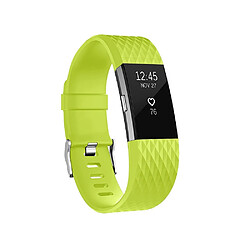 Wewoo Bracelet pour montre connectée Dragonne sport réglable à motif losanges FITBIT Charge 2Taille S10,5x8,5cm Vert