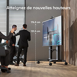 Avis ONKRON Support TV Roulettes pour 70 - 110 Pouces TV, Ecran sur Pied Mobile Poids jusqu'à 130 kg - Meuble TV sur Roulettes VESA 200x200 - 1000x600/Pied TV sur Roulette Hauteur Réglable TS2821-B Noir