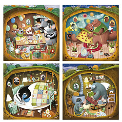 Educa Borras 4 Puzzles Progressif Contes de la foret -