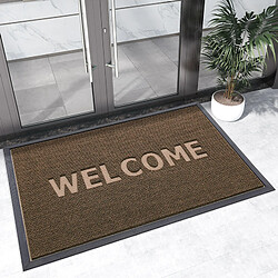 LUUCOZK Tapis de porte avant antidérapant pour entrée intérieure – Marron-60x120cm