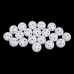 Avis 20 pièces Boules de golf en plastique perforées Perforated Practice Training Ball White