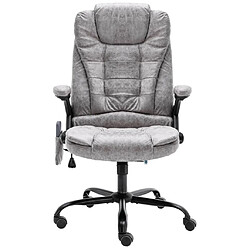 vidaXL Chaise de bureau de massage gris clair similicuir daim