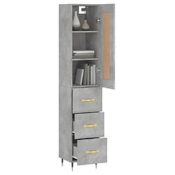 Avis Maison Chic Buffet,Meuble de Rangement,commode pour salon,Cuisine Gris béton 34,5x34x180 cm Bois d'ingénierie -MN72292