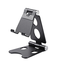 Wewoo Support pour tablette de bureau mobile en alliage d'aluminium ROOSTAND R2 à double pliage paresseuxtaille 6.4x7x9cm Noir