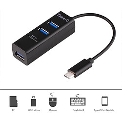 Avis Wewoo 2 en 1 USB 3.1 noir USB-C / Type-C vers USB 2.0 COMBO 3 Ports HUB + lecteur de carte TF