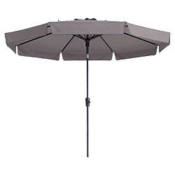 Madison Parasol de jardin Flores Luxe 300 cm rond taupe