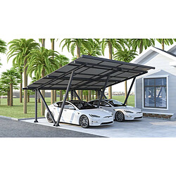 Habitat Et Jardin Carport solaire avec panneaux photovoltaïques - 715 x 575 x 366 cm - Gris - 8,2 kW