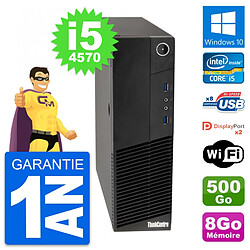 PC Lenovo ThinkCentre M83 SFF Intel i5-4570 RAM 8Go Disque 500Go Windows 10 Wifi · Occasion 