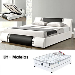 Meubler Design Lit Coffre + Matelas 160 Atlantic 