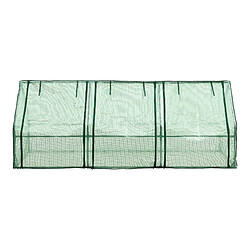 Acheter Helloshop26 Châssis de jardin à 3 fenêtres en acier et polyéthylène 240 x 90 x 90 cm vert 03_0008265