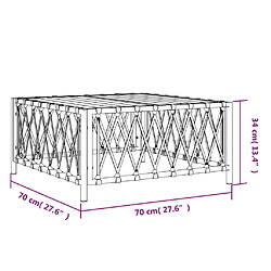 Maison Chic Table de jardin | Table d'extérieur blanc 70x70x34 cm tissu tissé -GKD28519 pas cher