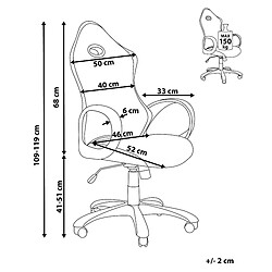 Avis Beliani Chaise de bureau Gris iCHAIR