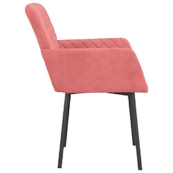 Acheter vidaXL Chaises à manger lot de 2 Rose Velours