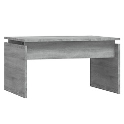 vidaXL Table basse Sonoma gris 68x50x38 cm Bois d'ingénierie