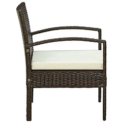 Avis Maison Chic Chaise de jardin avec coussin - Fauteuil d'extérieur Résine tressée Marron -MN20402