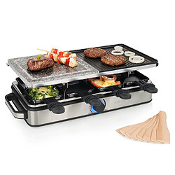 Princess appareil à raclette pour 8 personnes multifonctions 1400W gris noir 