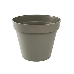 Pot de fleur rond Toscane Ø 40 x H.32 cm - Taupe - Eda 