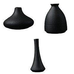 Noir en céramique vase moderne vase en céramique poterie Salon de Bureau B de Pièces Maîtresses de Sculpture de Vase de Fleur En Céramique de Minimalisme+Salon de Bureau C de Pièces Maîtresses de Sculpture D