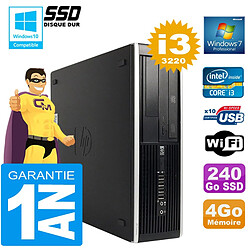 PC HP Compaq 8300 SFF Core I3-3220 Ram 4Go Disque 240 Go SSD Graveur DVD Wifi W7 - Occasion