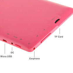 Wewoo Tablette Tactile rose 7 pouces Tactile, 512 Mo + 8 Go, Android 4.0 360 degrés de rotation du menu, Allwinner A33 Quad Core, 1,5 GHz pas cher