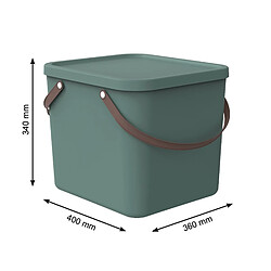 Bac de tri Rotho Albula 40L conteneur de stockage vert foncé