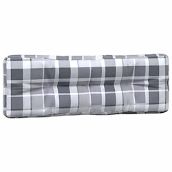 Avis vidaXL Coussins de palette 5 pcs motif à carreaux gris tissu