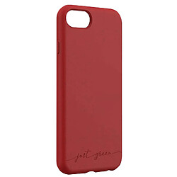 Coque iPhone 6, 6S, 7, 8, SE 2020, SE 2022 Recyclable Just Green Rouge