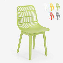 Ahd Amazing Home Design Chaise en polypropylène pour cuisine, bar, restaurant, jardin moderne Bluetit, Couleur: Vert