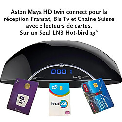 Décodeur Aston Maya HD Twin Connect pour la réception Fransat de Bis TV et Chaine Suisse avec 2 lecteurs de cartes + HDMI 1.2M Tuner Oui (Mpeg4 HD)