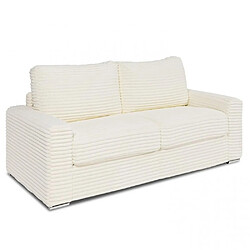 Inside 75 Canapé convertible EXPRESS BILBAO couchage 120 cm matelas 16 cm sommier LATTES velours ivoire 