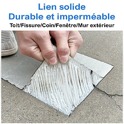 Ruban Imperméable à Haute Température Feuille d'Aluminium 200mm x 5m Butyle Epais Mur Piscine Toit Fissure Réparation de Conduits pas cher