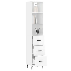 Avis Maison Chic Buffet,Meuble de Rangement,commode pour salon,Cuisine Blanc brillant 34,5x34x180 cm Bois d'ingénierie -MN98660