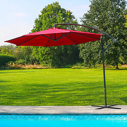 SkyLantern Parasol Déporté Octogonal Rouge