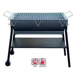 Avis Visiodirect Barbecue rotissoire en Zinc coloris Gris - 87 x 28 x 50 x 82 cm