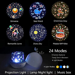 Acheter Universal Projecteur étoile lumineuse pour enfants, lumière nocturne tournante à 360 ° + minuterie + télécommande + 6 couleurs, LED bébé étoile ciel lumineux pour anniversaire, Noël, (blanc)