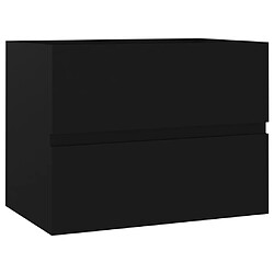 vidaXL Armoire d'évier Noir 60x38,5x45 cm Aggloméré