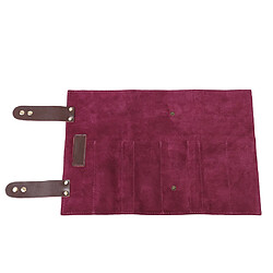 Avis Outils de coiffure en cuir Barre de titulaire Ciseaux Cisailles Étui sac violet