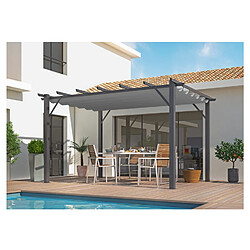 Avis Pergola aluminium gris anthracite poteaux 10x10 cm - per4030gn - HABRITA