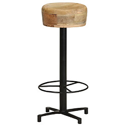 vidaXL Tabourets de bar lot de 2 76 cm bois de manguier massif