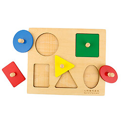 Montessori blocs de géométrie en bois Peg Jigsaw Puzzle Board Kids Toy - Carré