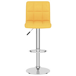 Avis vidaXL Tabourets de bar lot de 2 jaune moutarde tissu