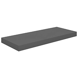 Avis vidaXL Étagère murale flottante 2 pcs Gris brillant 60x23,5x3,8 cm MDF