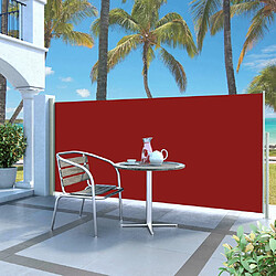 Maison Chic Auvent latéral rétractable de balcon | Store extérieur | Auvent solaire 140 x 300 cm Rouge -GKD96020