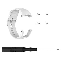 Wewoo Bracelet pour montre connectée Dragonne de remplacement en silicone SUUNTO Trainer Wrist HR Blanc