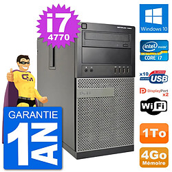 PC Tour Dell 7020 Intel Core i7-4770 RAM 4Go Disque Dur 1To Windows 10 Wifi - Occasion