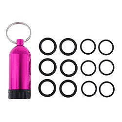 mini-bouteilles de plongée en aluminium avec 12 o anneaux dive porte-clés rose rouge