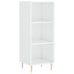 Maison Chic Buffet,Meuble de Rangement,commode pour salon,Cuisine blanc brillant 34,5x32,5x90 cm bois d'ingénierie -MN81052