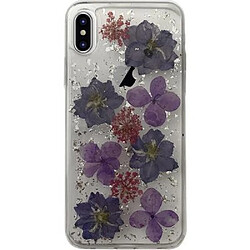 PURO Coque Semi-rigide avec Fleurs pour iPhone X/XS Transparent 